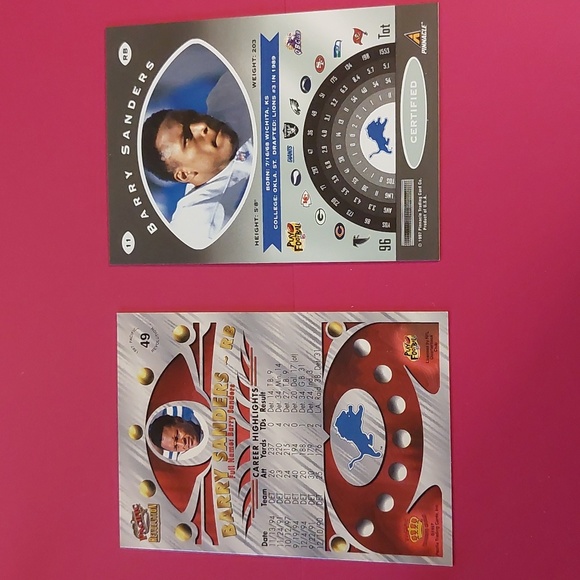 Set of 7 Barry Sanders Trading Cards - Picture 4 of 10